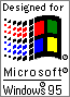 Designed for Windows95 Logo